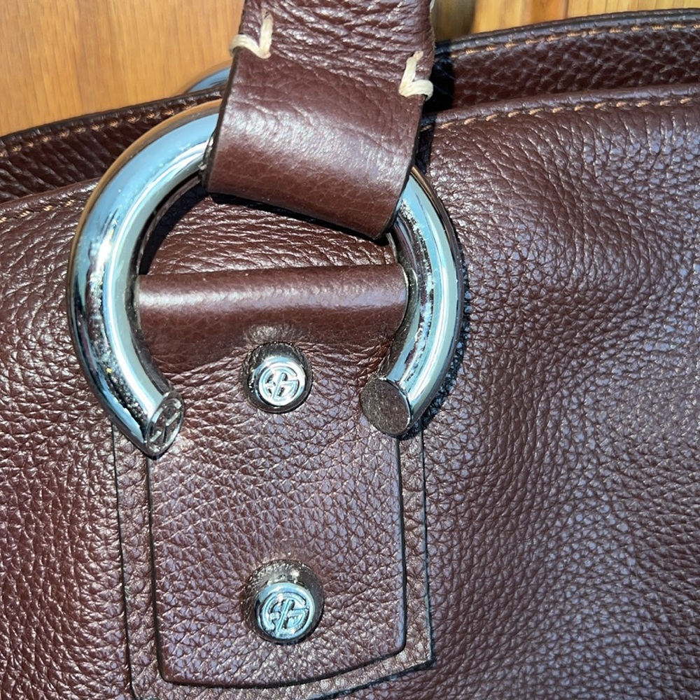 Francesco Biasia Brown Leather Tote Bag - Picture 4 of 9